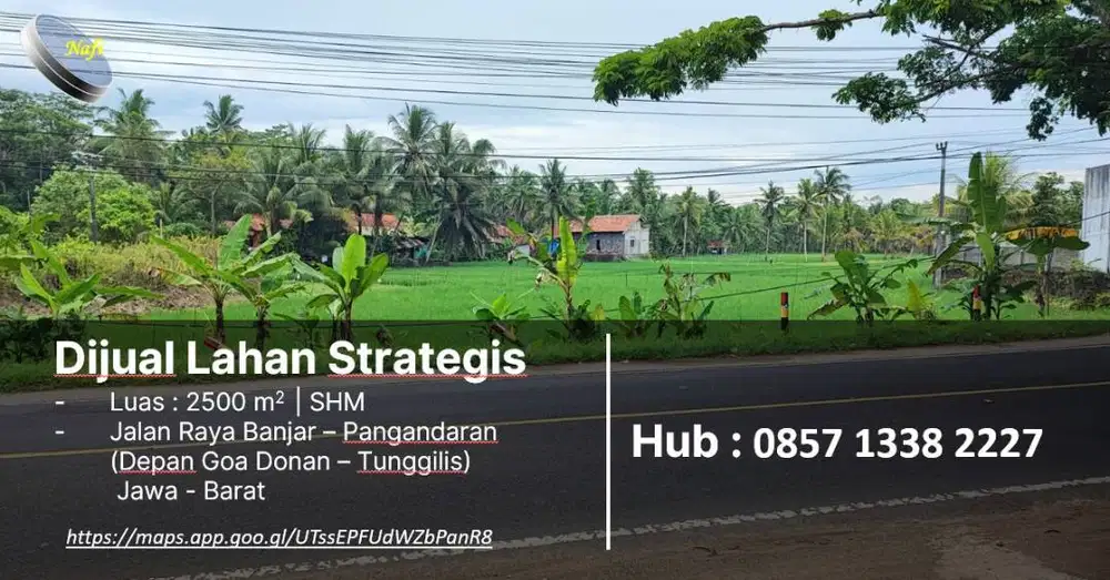 DIJUAL CEPAT Tanah 2500m2 SHM - cocok utk usaha & investasi