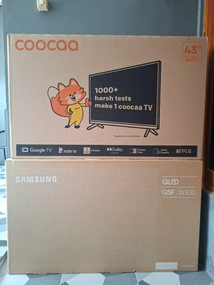 QLED smart tv 43 inch Samsung & Coocaa