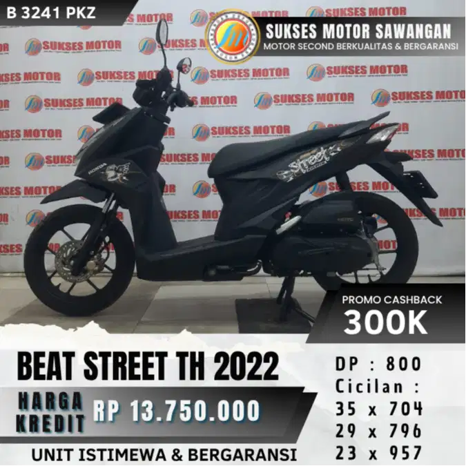 CASH KREDIT HONDA BEAT STREET ESP TH 2022 HITAM MULUS UNIT BERGARANSI