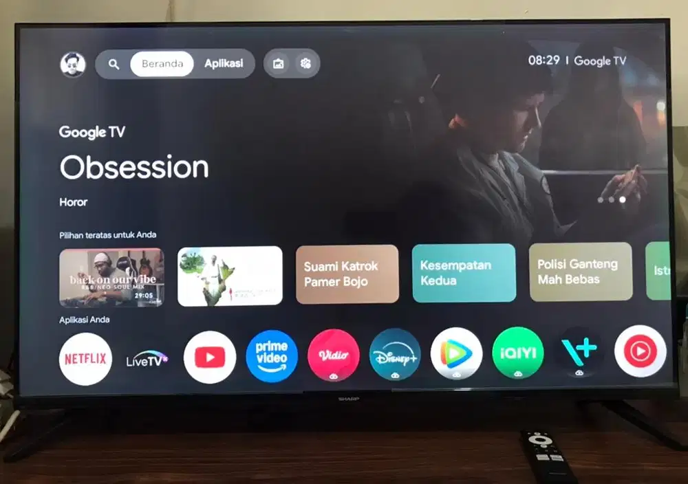 TV Sharp 43 inch Android Google TV like new