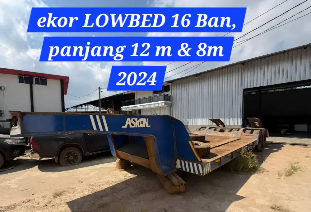 LOWBED dolly ekor trailer 12 meter
