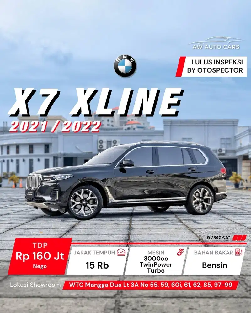 BMW X7 xDrive40i opulence 2022 NIK 2021 xLine 2023 xDrive 2020