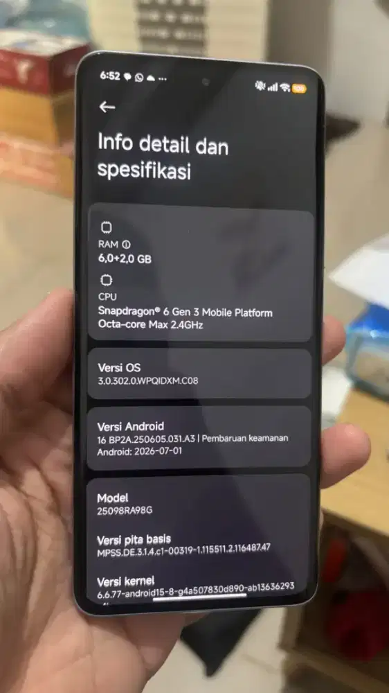 Redmi note 15 5g 6/128gb hp casan biasa