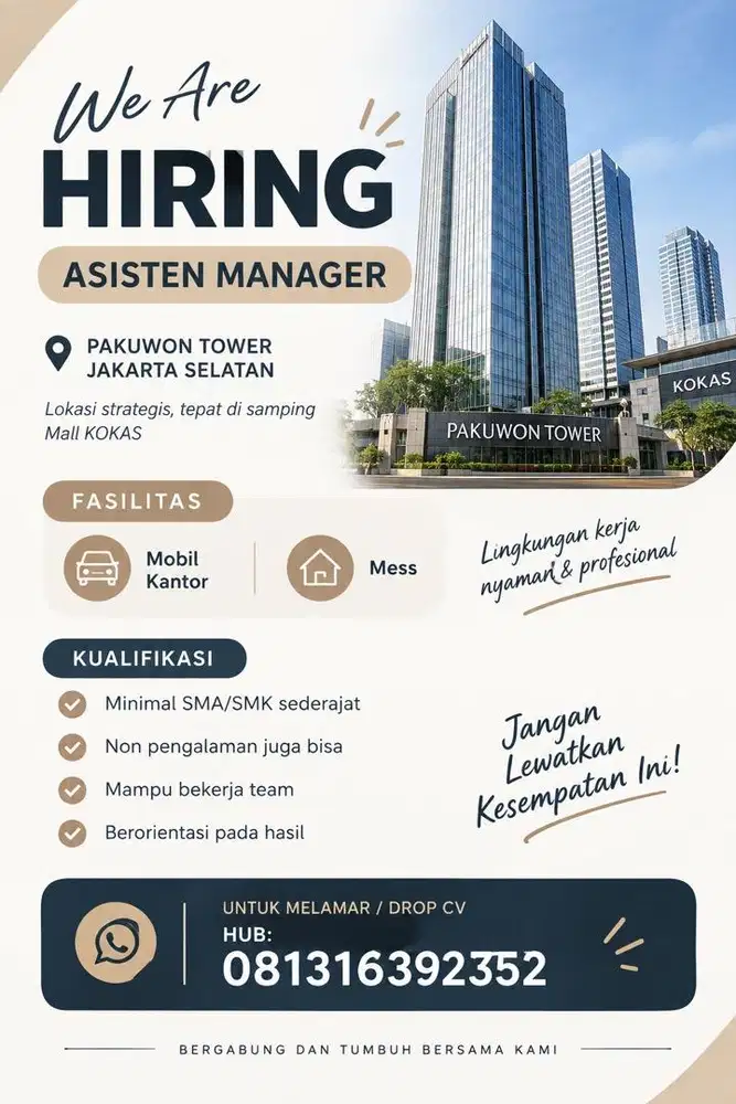 Open loker di jakarta selatan