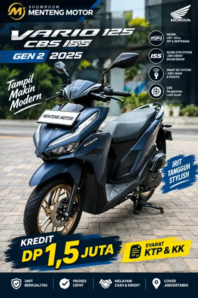 VARIO GEN2 KREDIT DP 1,5JUTA SYARAT KTP&KK