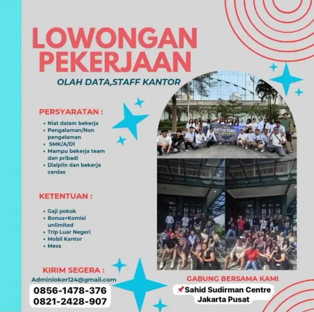 Lowongan kerja staff kantor