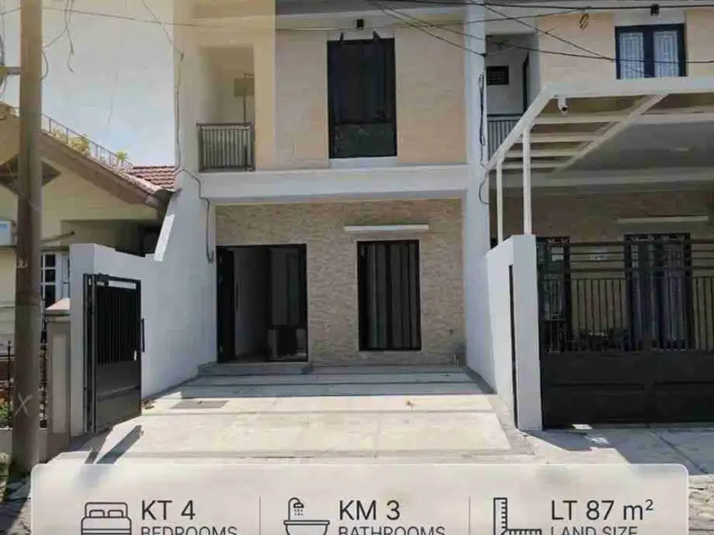 Rumah Baru Gress 2 Lantai Nirwana Executive SHM Siap Huni