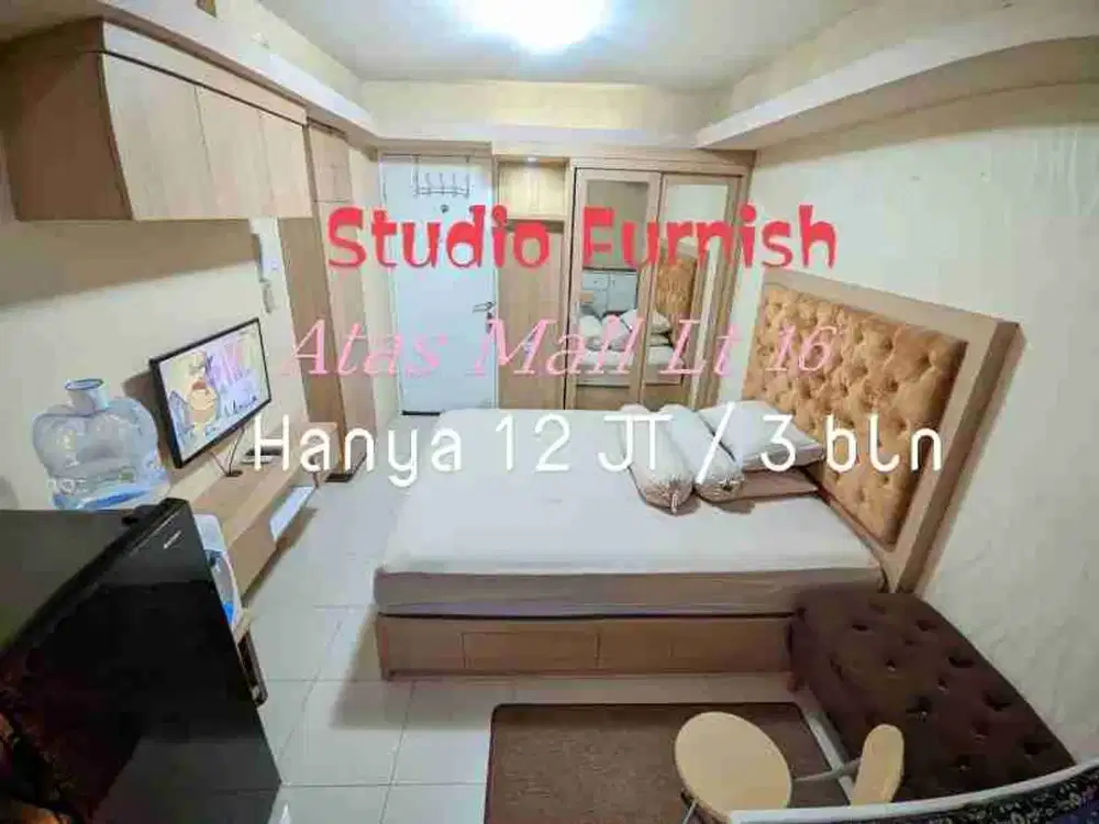 Sewa Apartemen Studio Atas Mall Lt 16 Bassura City