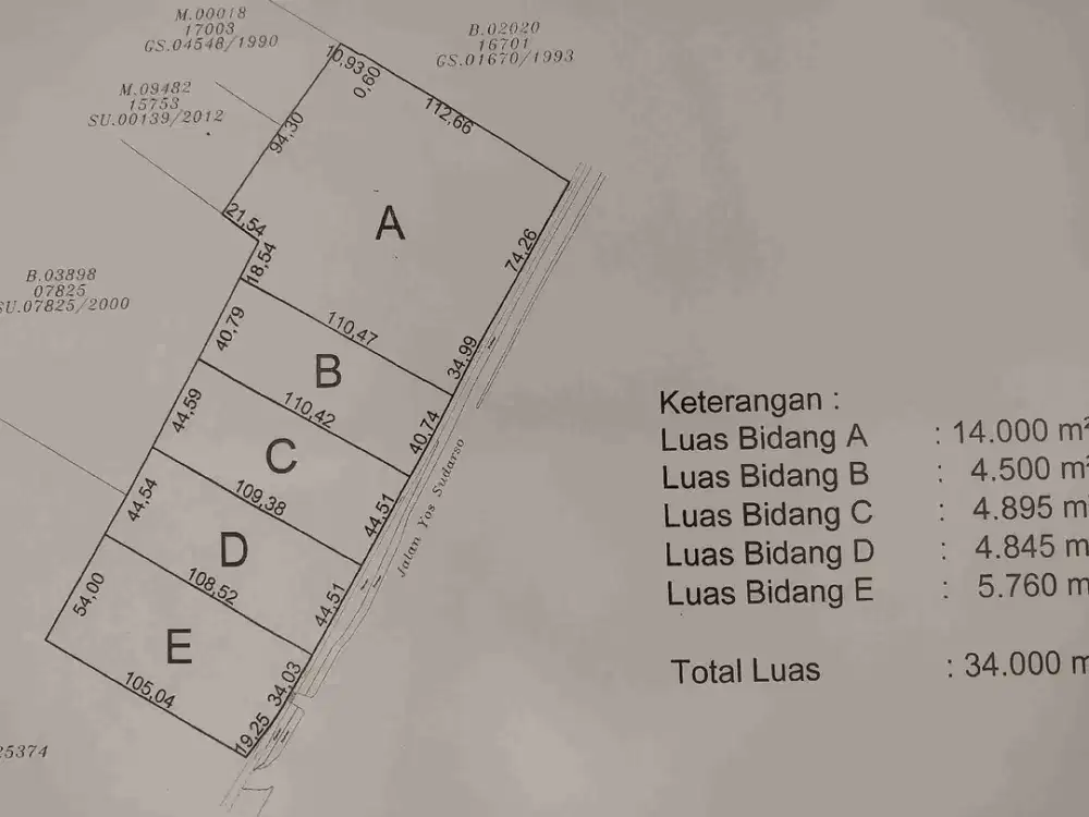 kavling besar Yos Sudarso