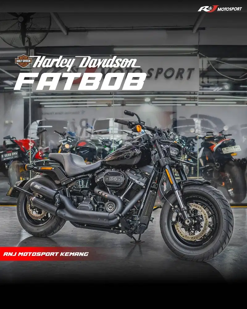 Harley Davidson Fatbob tahun 2021 odo 8.000an Km Knalpot SC project