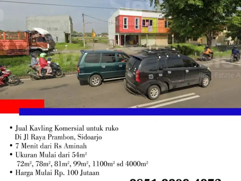 Dijual Cepat Paling Murah! Kavling Komersial Untuk Ruko di Jl. Raya Prambon Sidoarjo