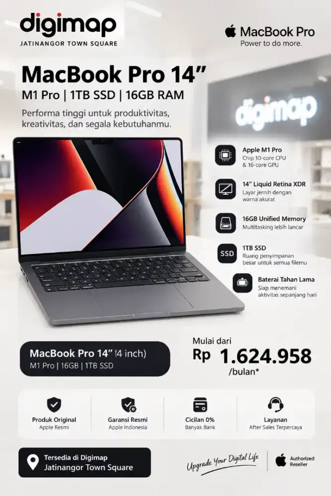 MACBOOK PRO 14” — POWERFUL, ELEGAN, SIAP TEMANI PRODUKTIVITAS!