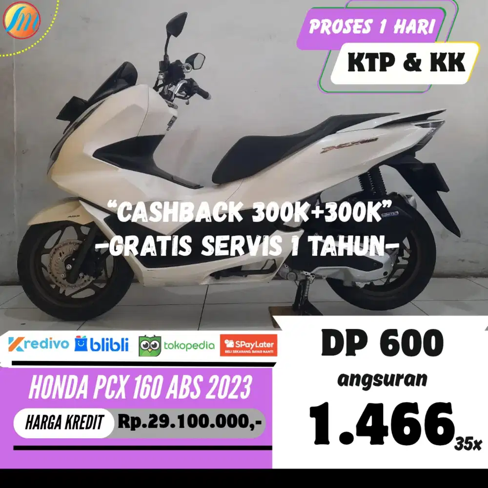 DP PROMO 600RIBU HONDA PCX 160 ABS 2023 ANGSURAN TERJANGKAU BERGARANSI