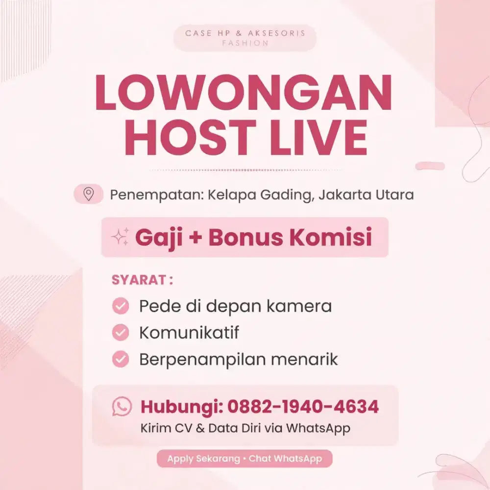 Dibutuhkan Cepat Host Live