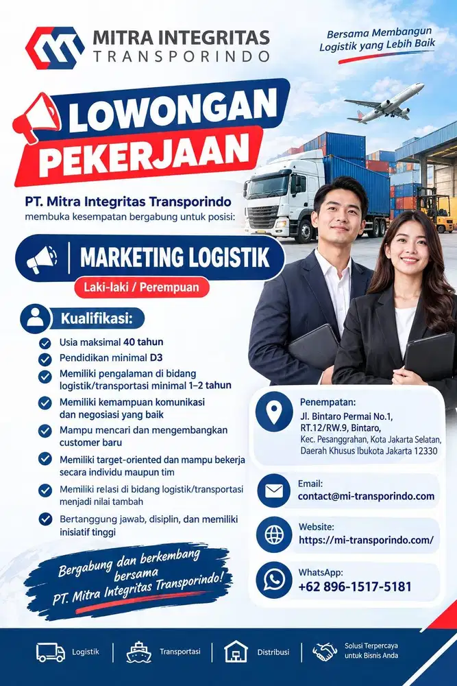 Lowongan Pekerjaan - Marketing Logistik