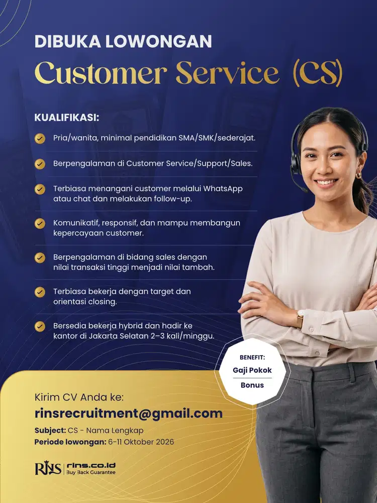Lowongan Customer Service RINS