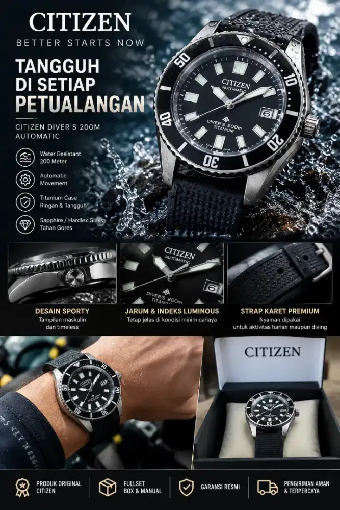 Citizen Diver's 200M Automatic Titanium -

Fullset