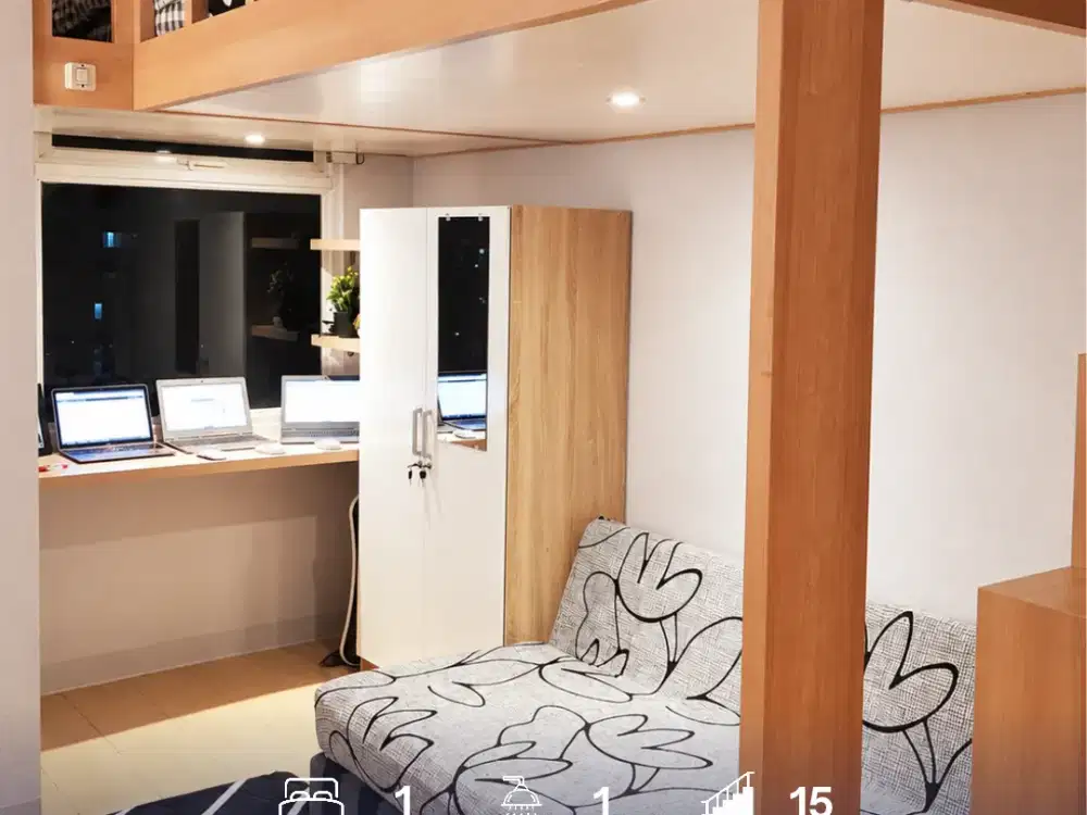 Apartement Type Studio Full Furnished Siap Huni di Serpong GArden