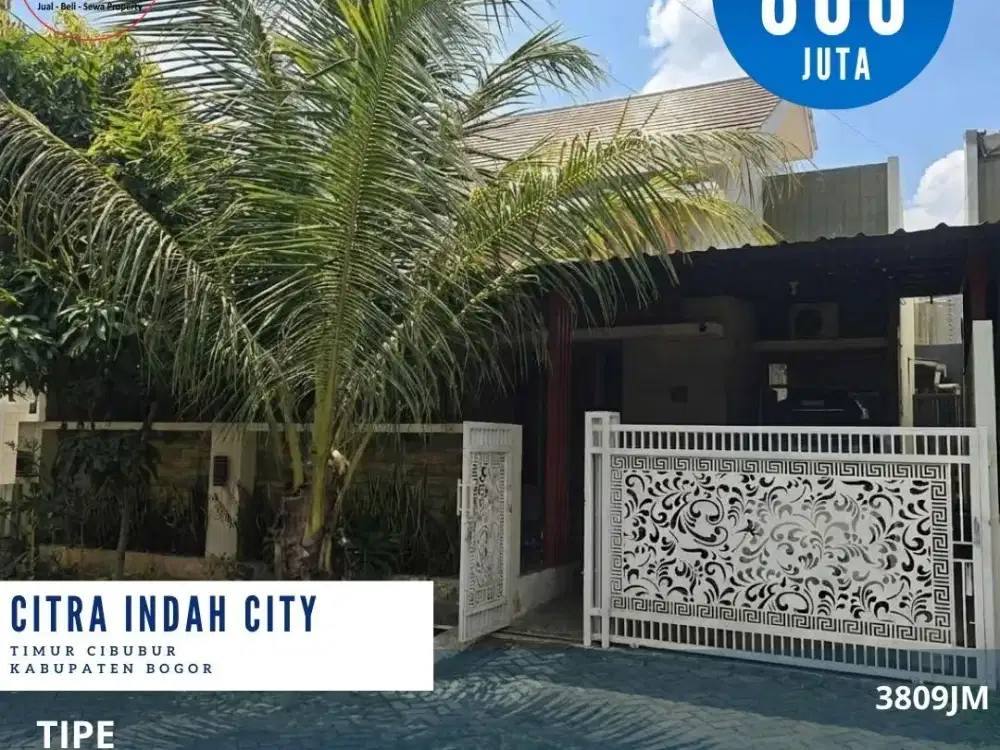 Dijual rumah dicitra indah city cileungsi jonggol bogor rumah siap huni dicluster real estate