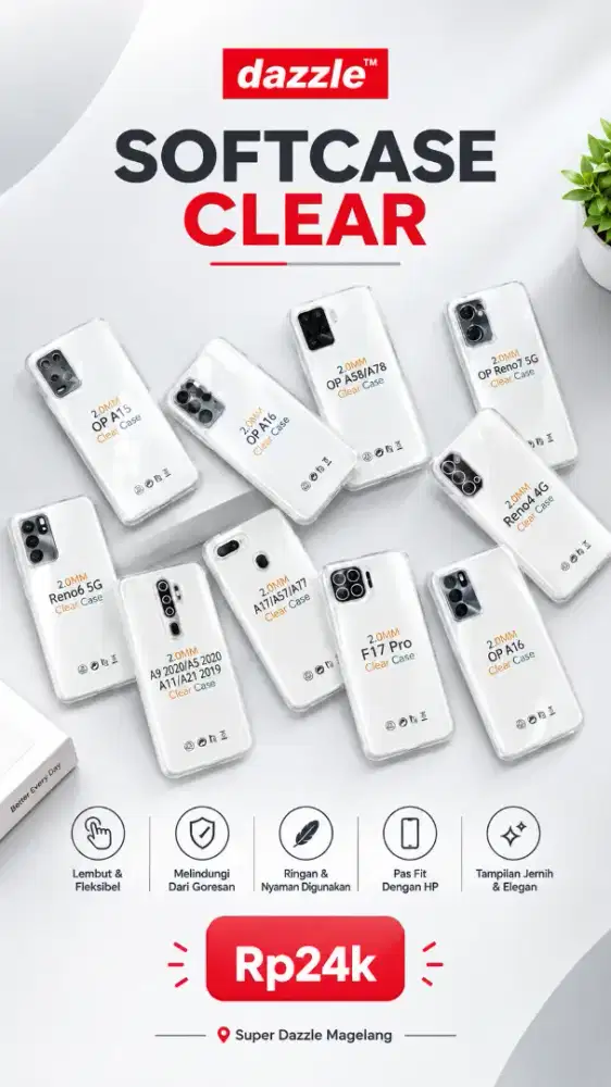 Softcase Clear for Iphone and Android