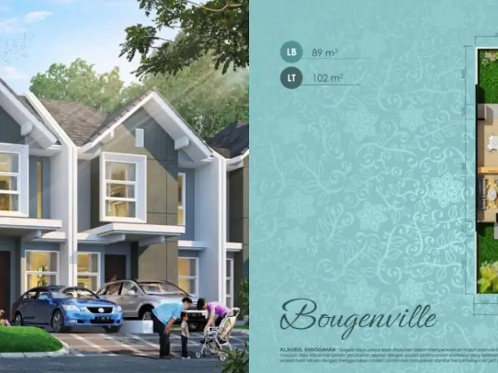 RUMAH 2 LANTAI DI CLUSTER BAHANA SUVARNA SUTERA, HARGA MURAH DI BAWAH PASARAN!