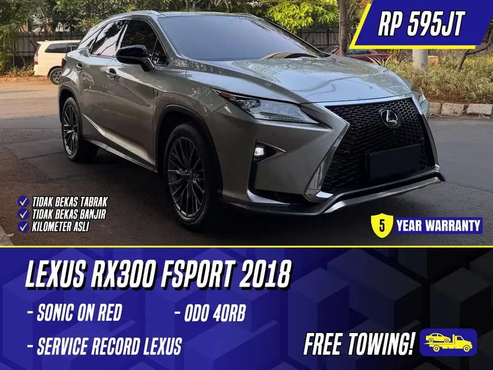 Lexus RX300 Fsport 2018 F Sport Sonic Titanium on Red Abu Abu RX 300