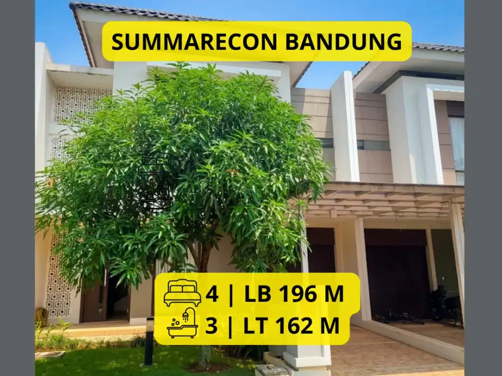 DIJUAL RUMAH SUMMARECON CLUSTER BTARI Bangunan 2 Lantai • 4 Kamar Tidur • Lokasi Premium  LT 162 m² | LB 196 m² | 4 KT | 3 KM