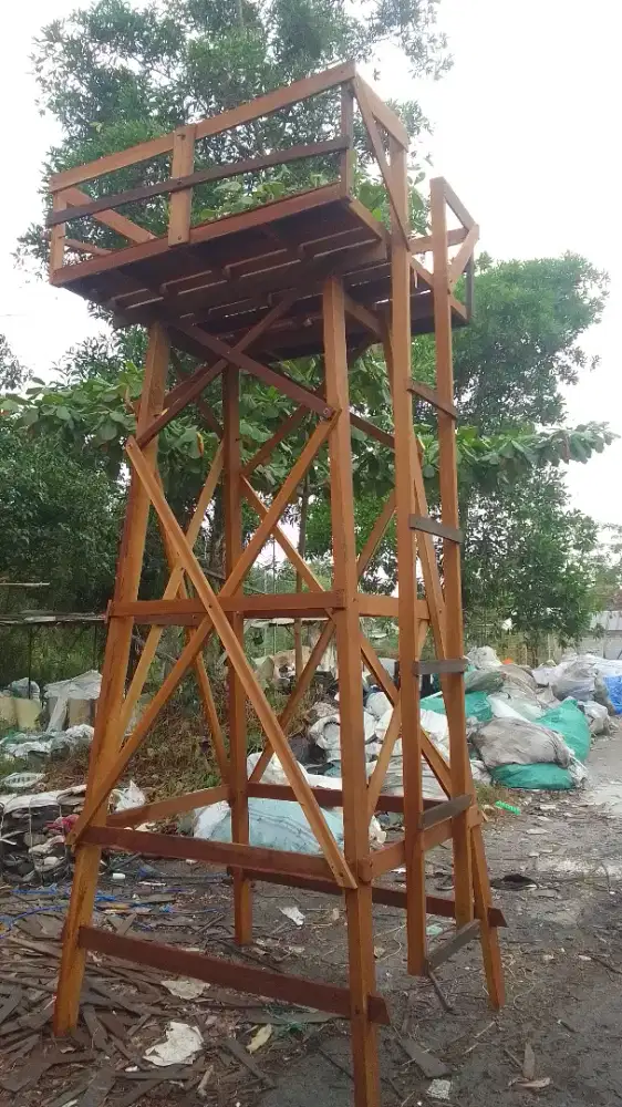 Tiang tandon menara tinggi 3 MTR pagar atas dan tangga