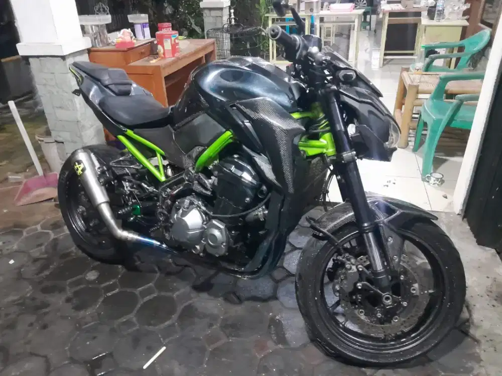 Kawasaki z900 SE 2017 Grey Green, Cakep, Modif banyak siap gas