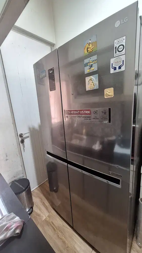 Kulkas LG Side by Side GC-B247SLUV. Kondisi Istimewa, Dingin sekali