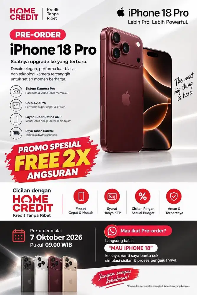 open po IPHONE 18 PRO & PROMAX
