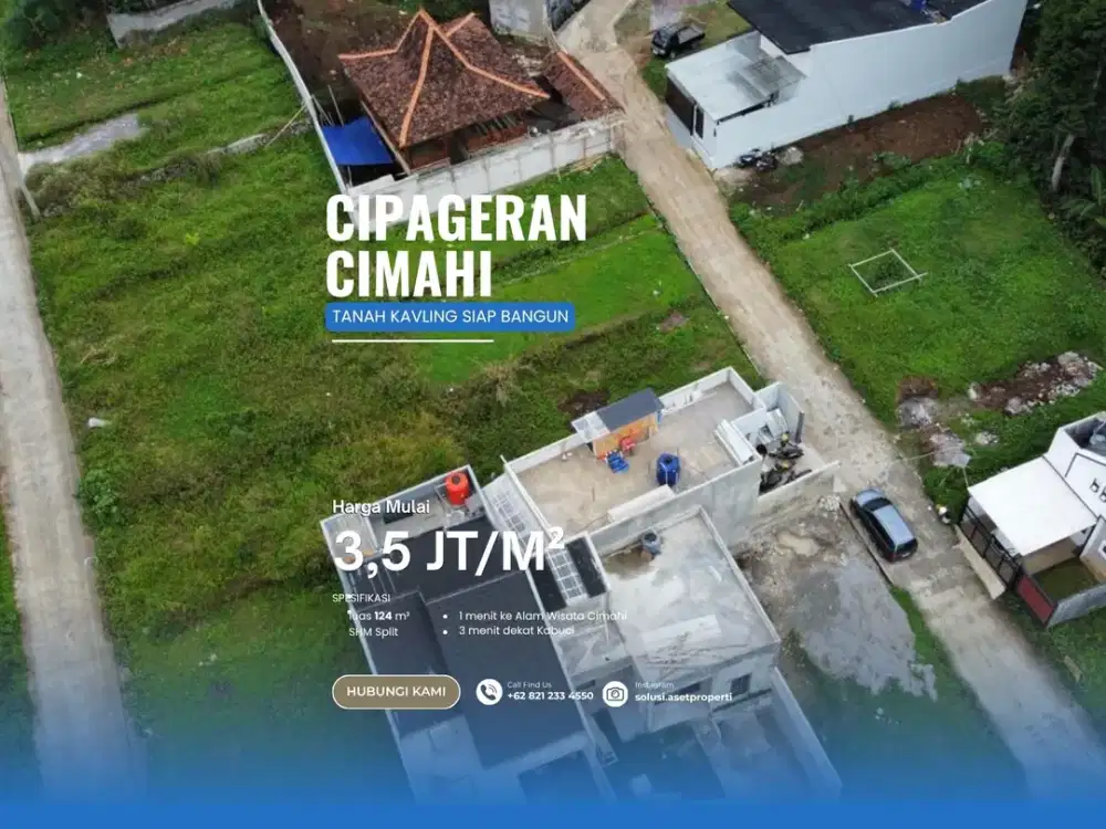 Tanah Strategis SHM 124 m² Cipageran Cimahi View Kota Cimahi Siap Bangun 400 Jutaan