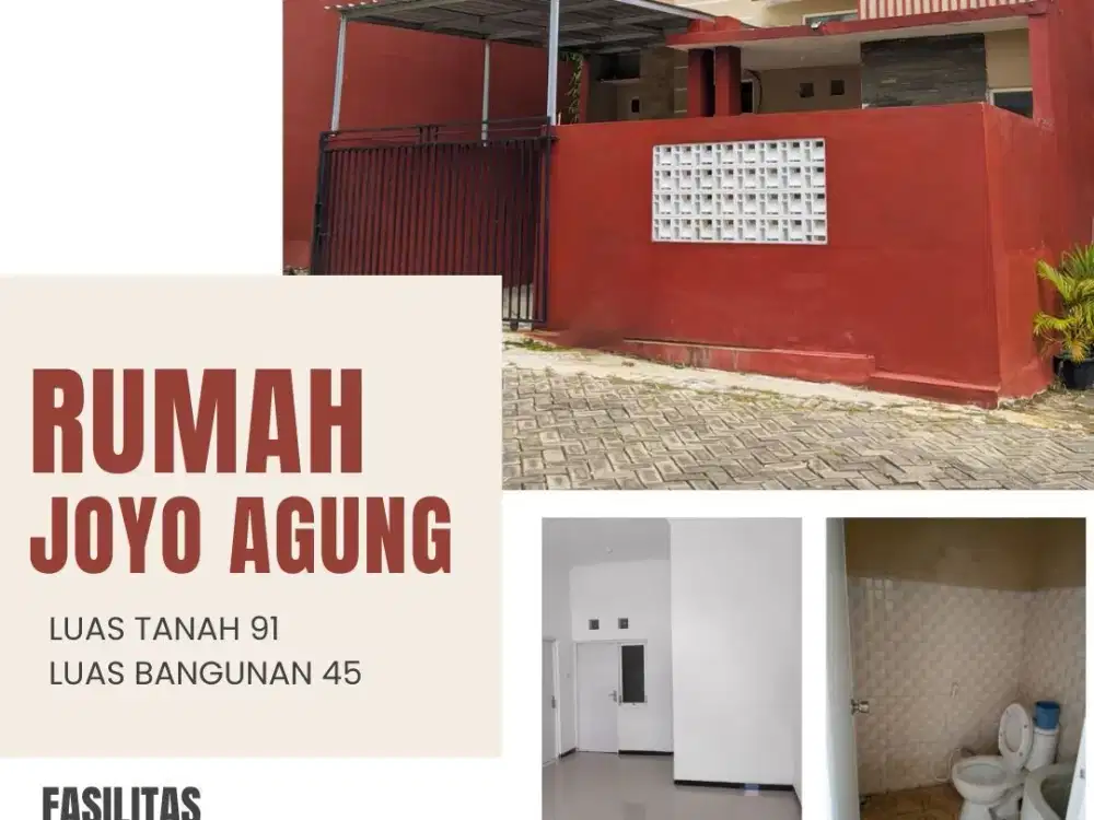 DIJUAL ATAU DISEWAKAN DI JOYO AGUNG KOTA MALANG DEKAT KAMPUS KOTA MALANG