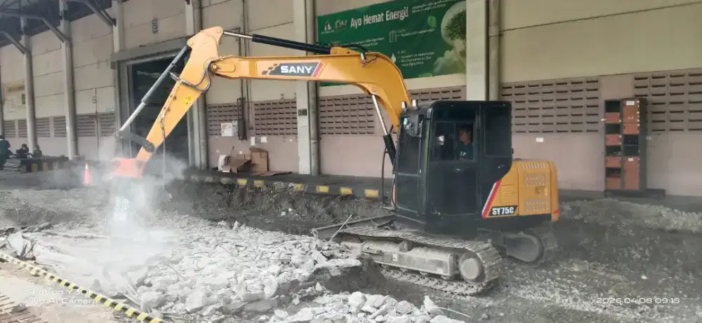 Sany excavator Sy75 becko breaker Vibro dumptruck wales dozer crane