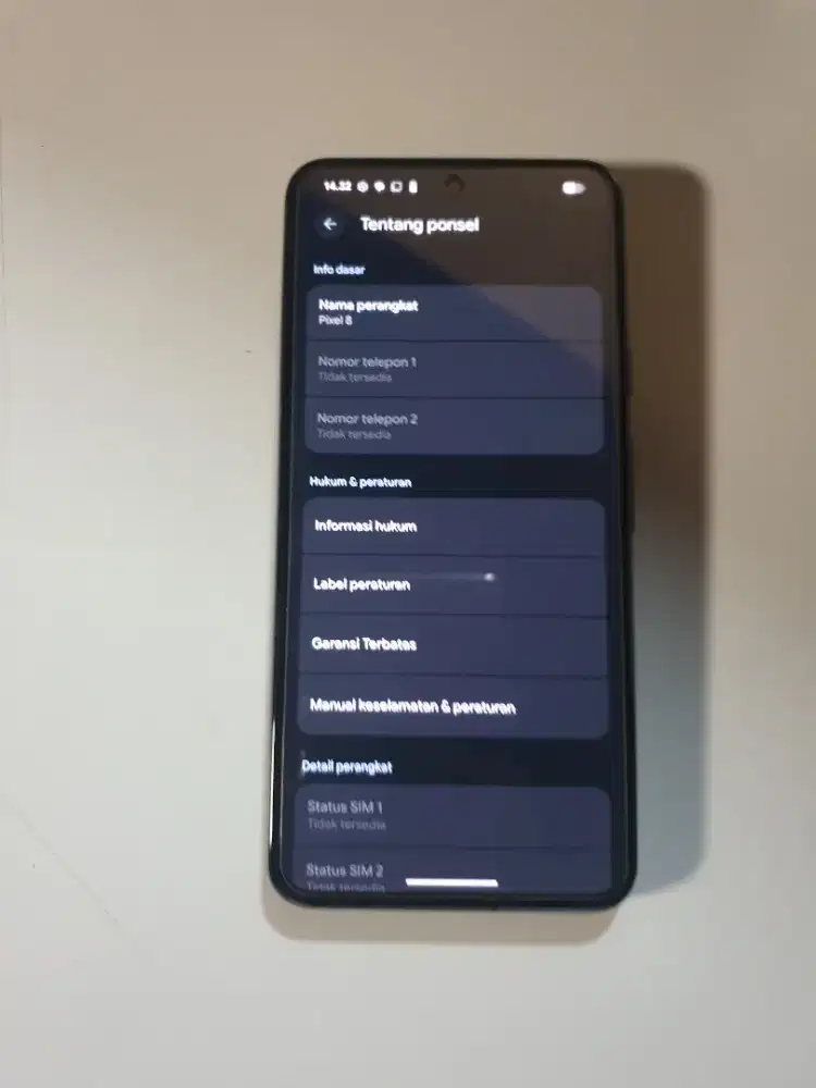 Google Pixel 8 kapasitas 128GB, unit beacukai.