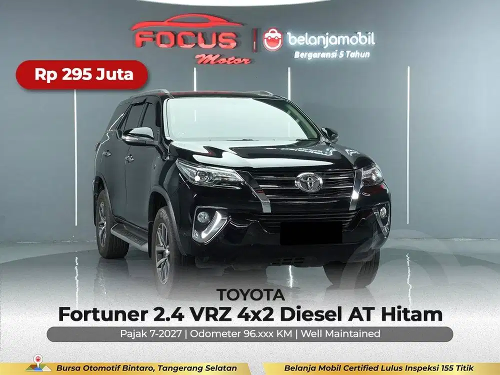 [ GARANSI 5THN ] Toyota Fortuner 2.4 VRZ 4x2 Diesel AT 2015/2016/2017