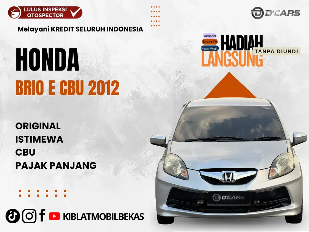 HONDA BRIO E 1.3 CBU 2012 ORIGINAL