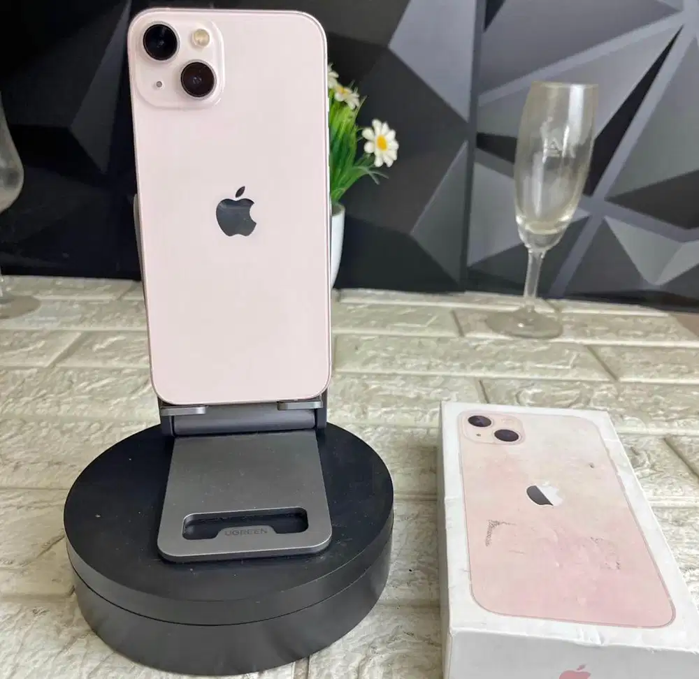 iPhone 13 128GB Garansi Ex Inter Battery Health 91% Mulus Warna Pink