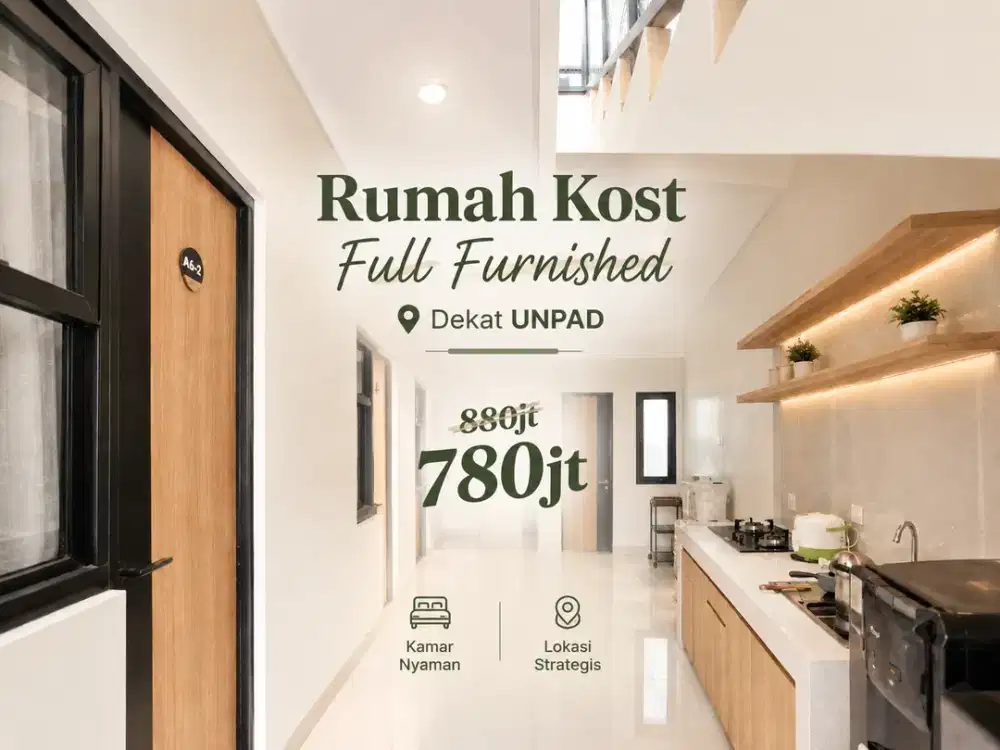 Rumah Kost Full Furnished Dekat Unpad - Diskon 100 Juta