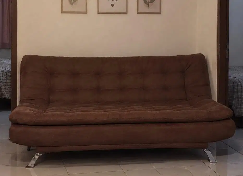 Informa Neo Audrey Sofa Bed Fabric - Cokelat