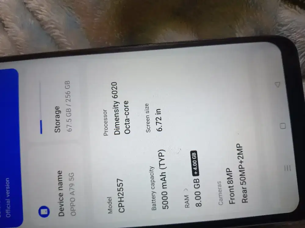 OPPO A79 5G RAM (8+4) GB/256GB