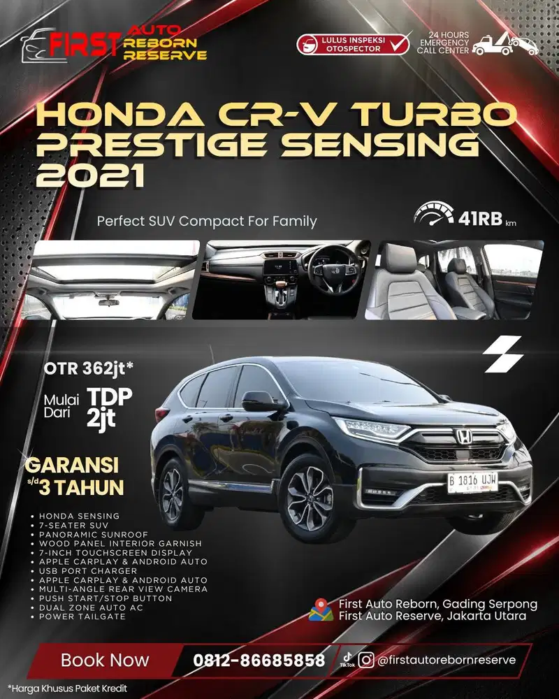 (TDP2jtan) Honda CRV Turbo Prestige Sensing 2021