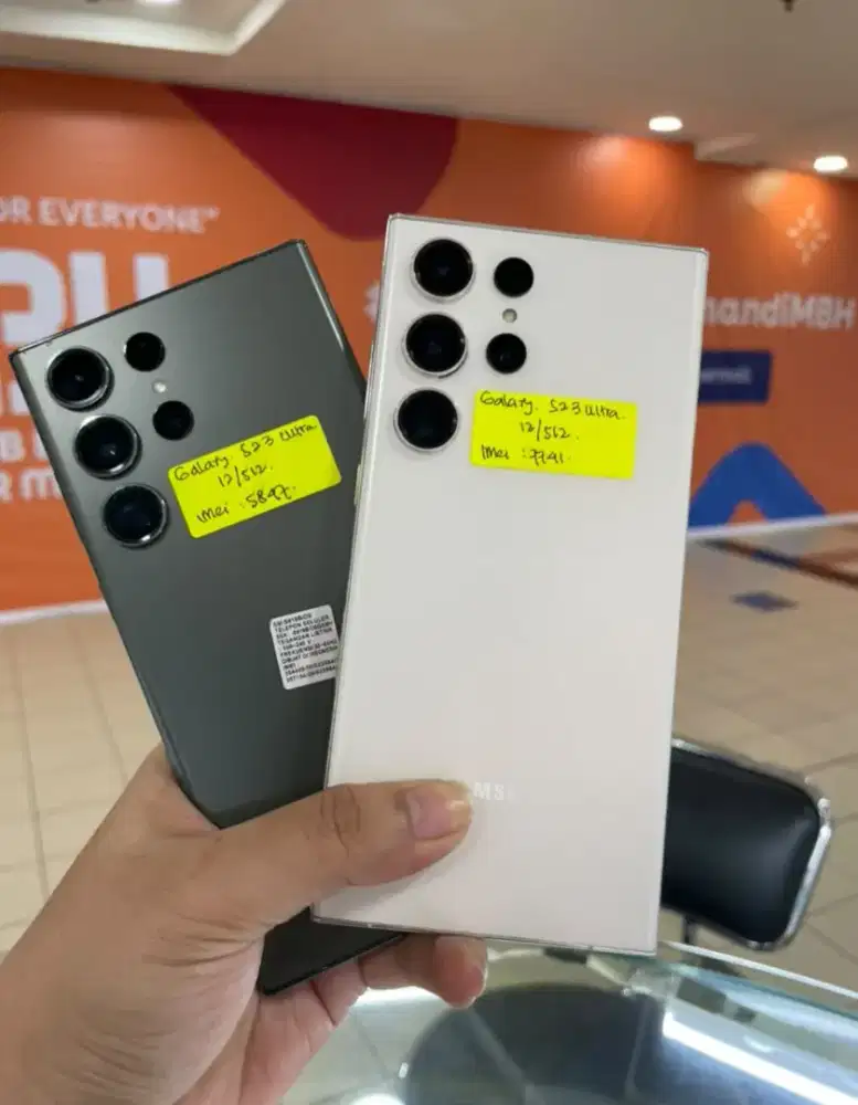 Samsung galaxy s23 ultra 12/512 mulus lengkap fulset grs resmi SEIN