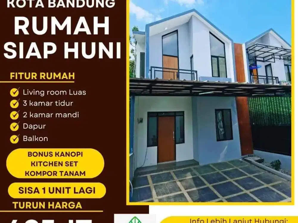 Dijual rumah 2 lantai siap huni di jl Cilengkrang 1 uber