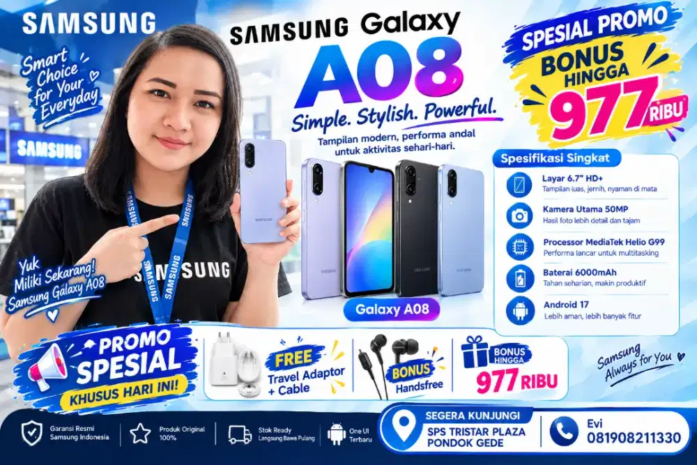 Samsung Galaxy A08 LTE 4/128GB RESMI SEIN