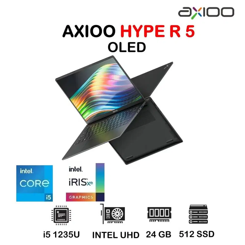 LAPTOP AXIOO HYPE R 5 OLED - I5 1235U 24GB 512GB 14 FHD + Dos