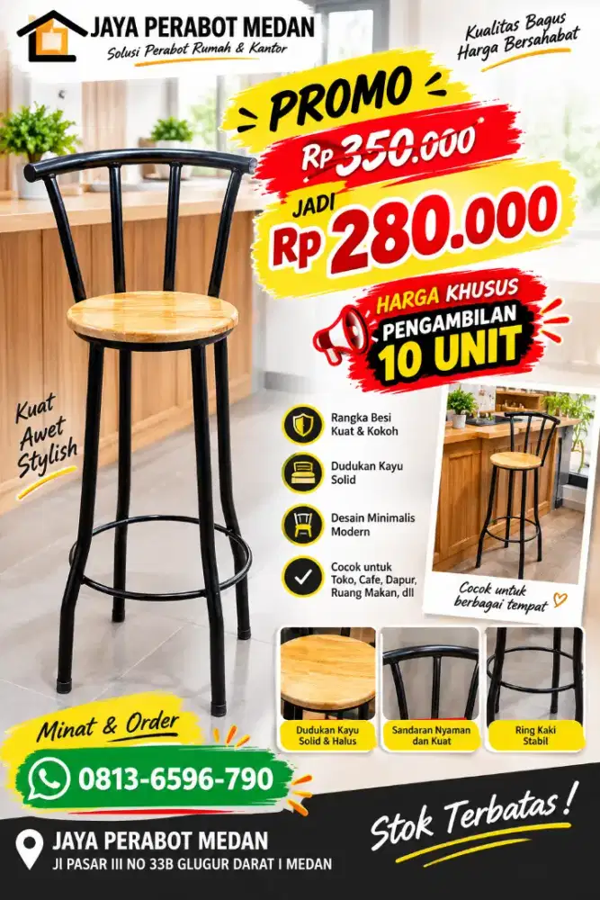 KURSI CAFE / BAR  TERMURAH PROMO