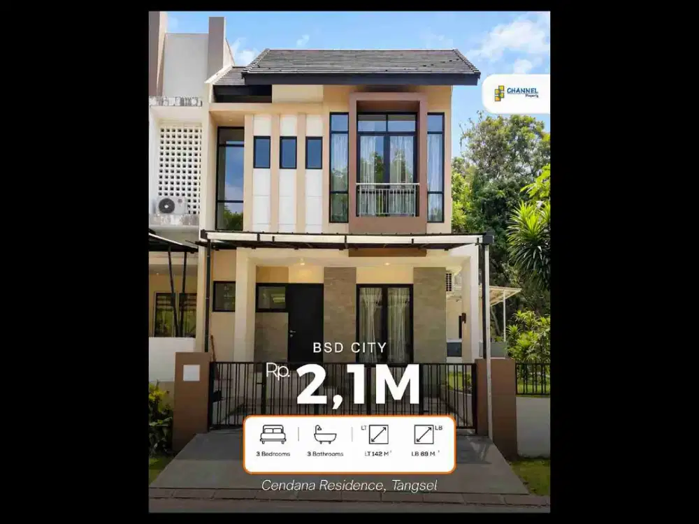 Jual Rumah Bagus Posisi Hoek 2 Lantai Siap Huni Di Cendana Residence Pamulang, Es