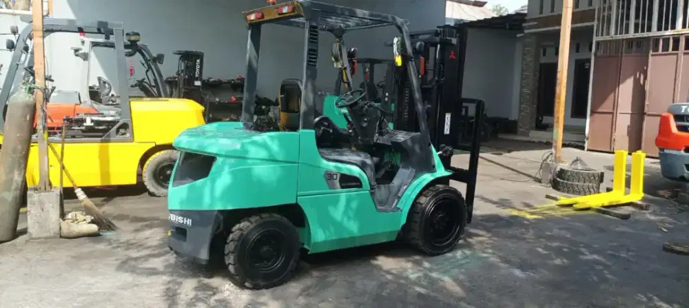 Forklift Mitsubishi 3 Ton,Tiang 3 Meter,Matic,Mesin S4S,Tahun 2019