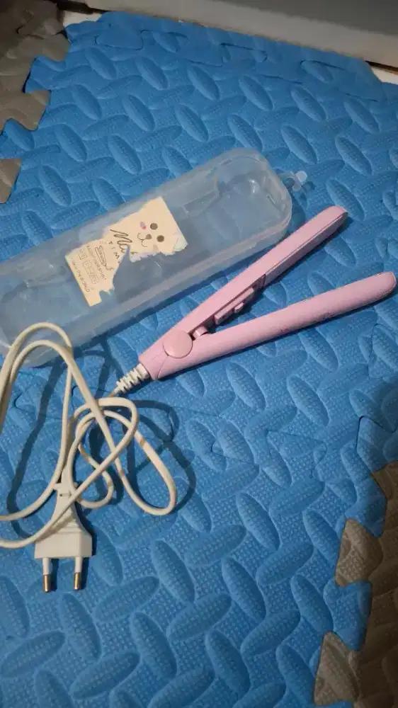 Catokan Mini Karakter Pelurus Curly Rambut - Pink
